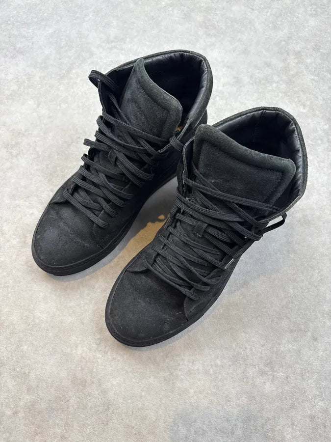 Acne Studios Black Suede High Leather Sneakers xTBSexQ 2