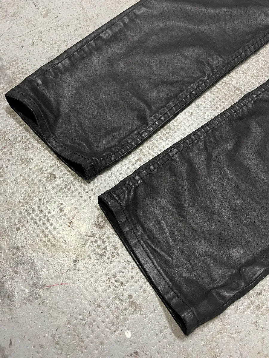 Acne Studios Black Waxed Effect Pleather Jeans (S/M) lTNVMNs 6