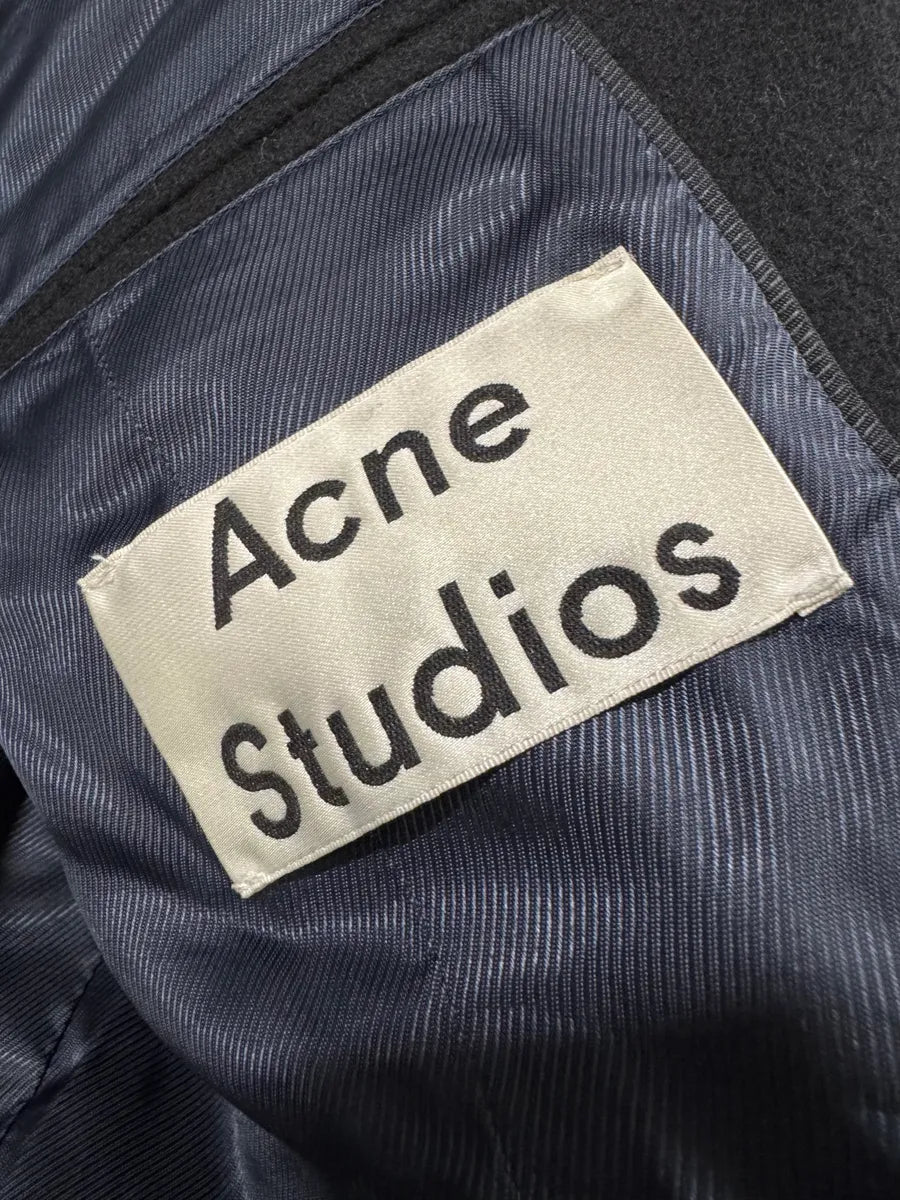 Acne Studios Garrett Black Wool Long Coat kKJqpDG 5