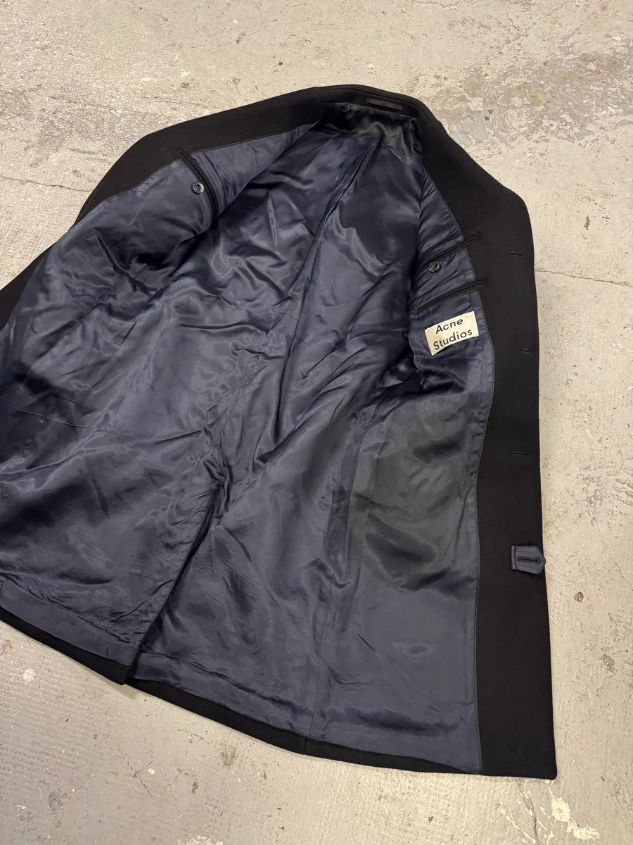 Acne Studios Garrett Black Wool Long Coat kKJqpDG 9