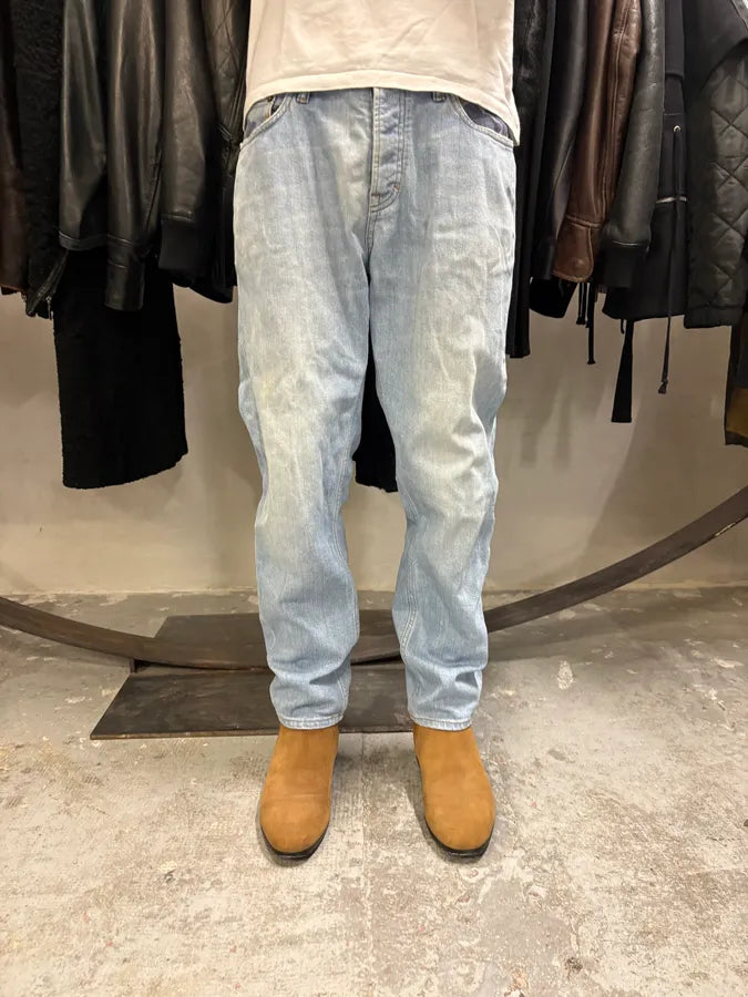 Acne Studios Blue Denim Camouflage Jeans (S/M) MIEzRPw 2