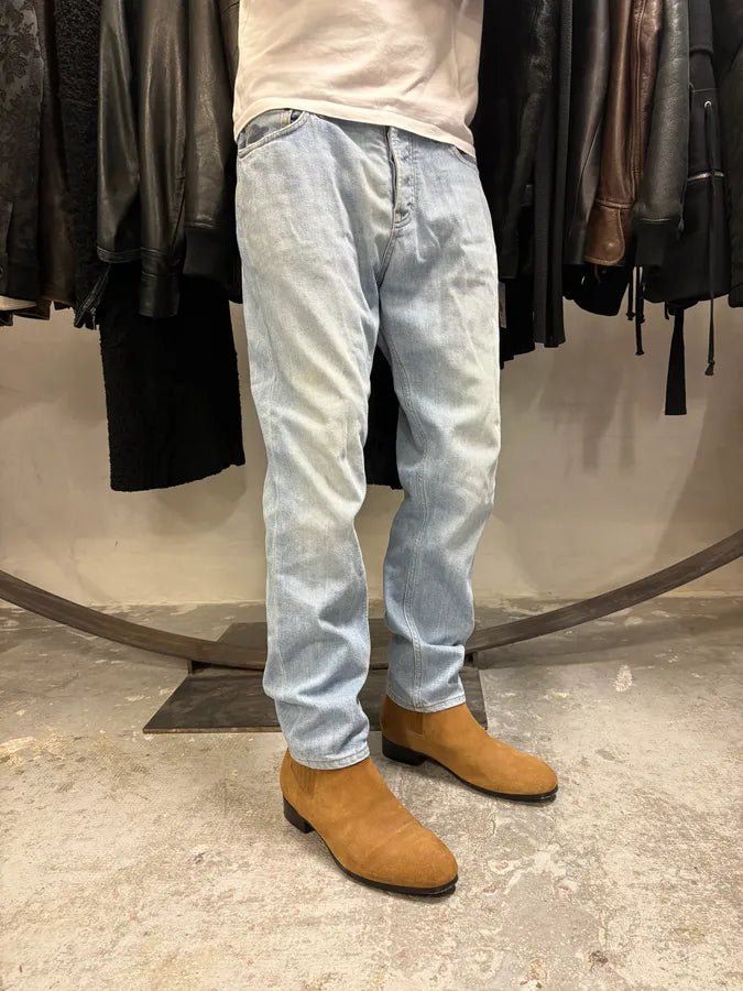 Acne Studios Blue Denim Camouflage Jeans (S/M) MIEzRPw 3