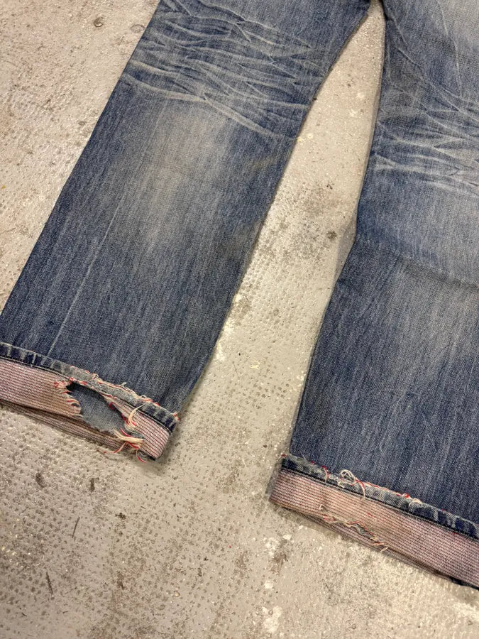 Acne Studios Blue Distressed Denim Jeans (M) devqhAW 7