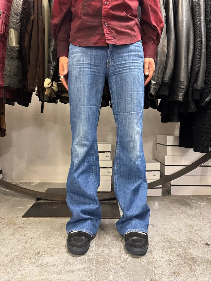 Acne Studios Blue Flared Denim Jeans asEOFAv 0