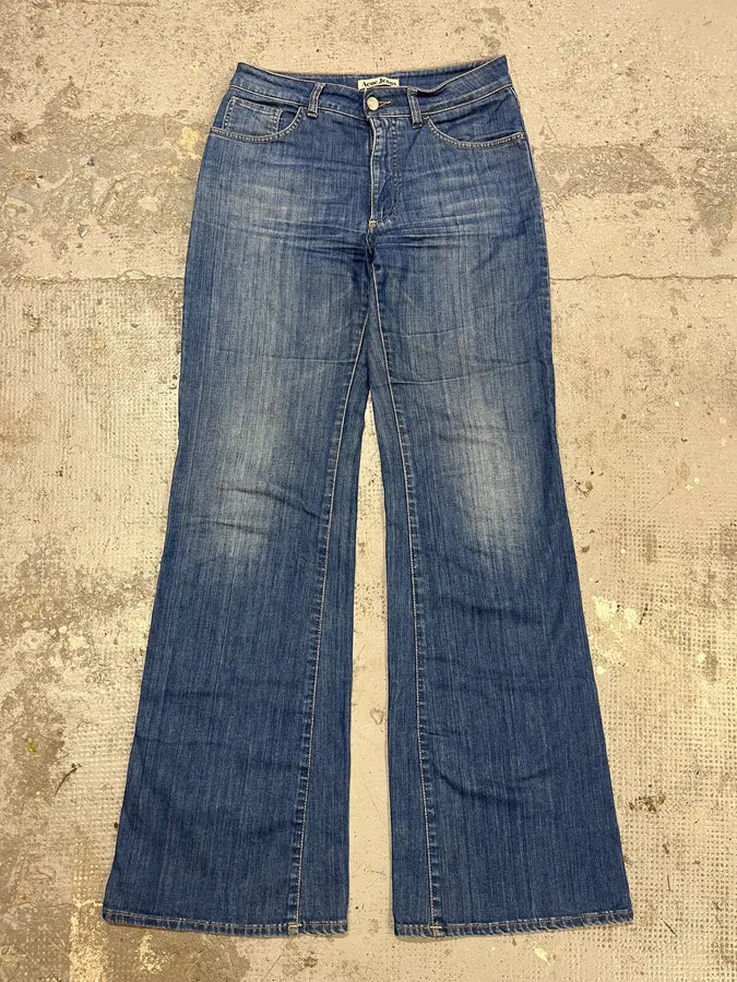 Acne Studios Blue Flared Denim Jeans asEOFAv 4
