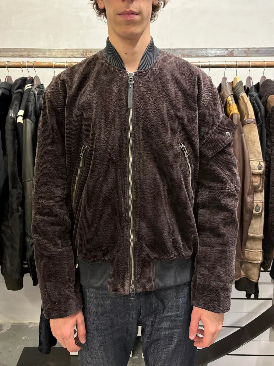 Acne Studios Brown Bomber Velvet Jacket gHsWteY 1
