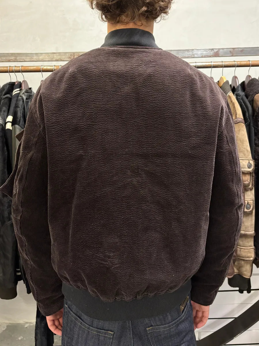 Acne Studios Brown Bomber Velvet Jacket gHsWteY 2