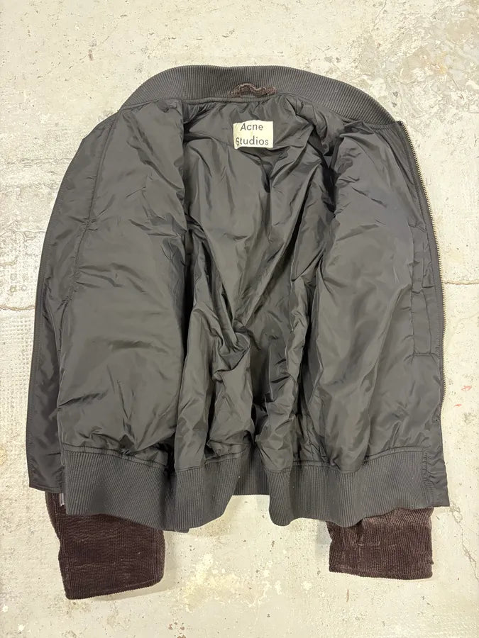 Acne Studios Brown Bomber Velvet Jacket gHsWteY 6