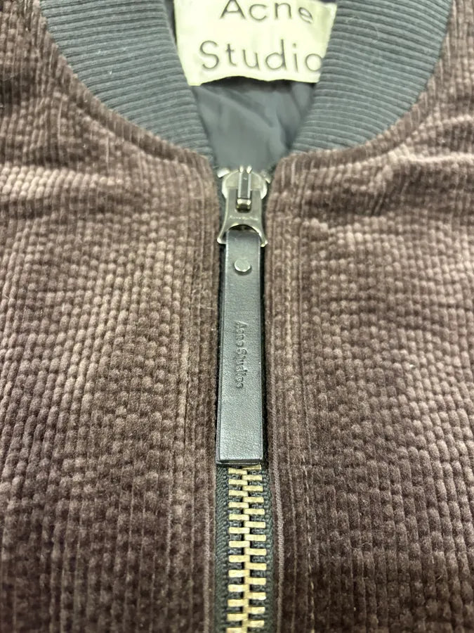 Acne Studios Brown Bomber Velvet Jacket gHsWteY 8