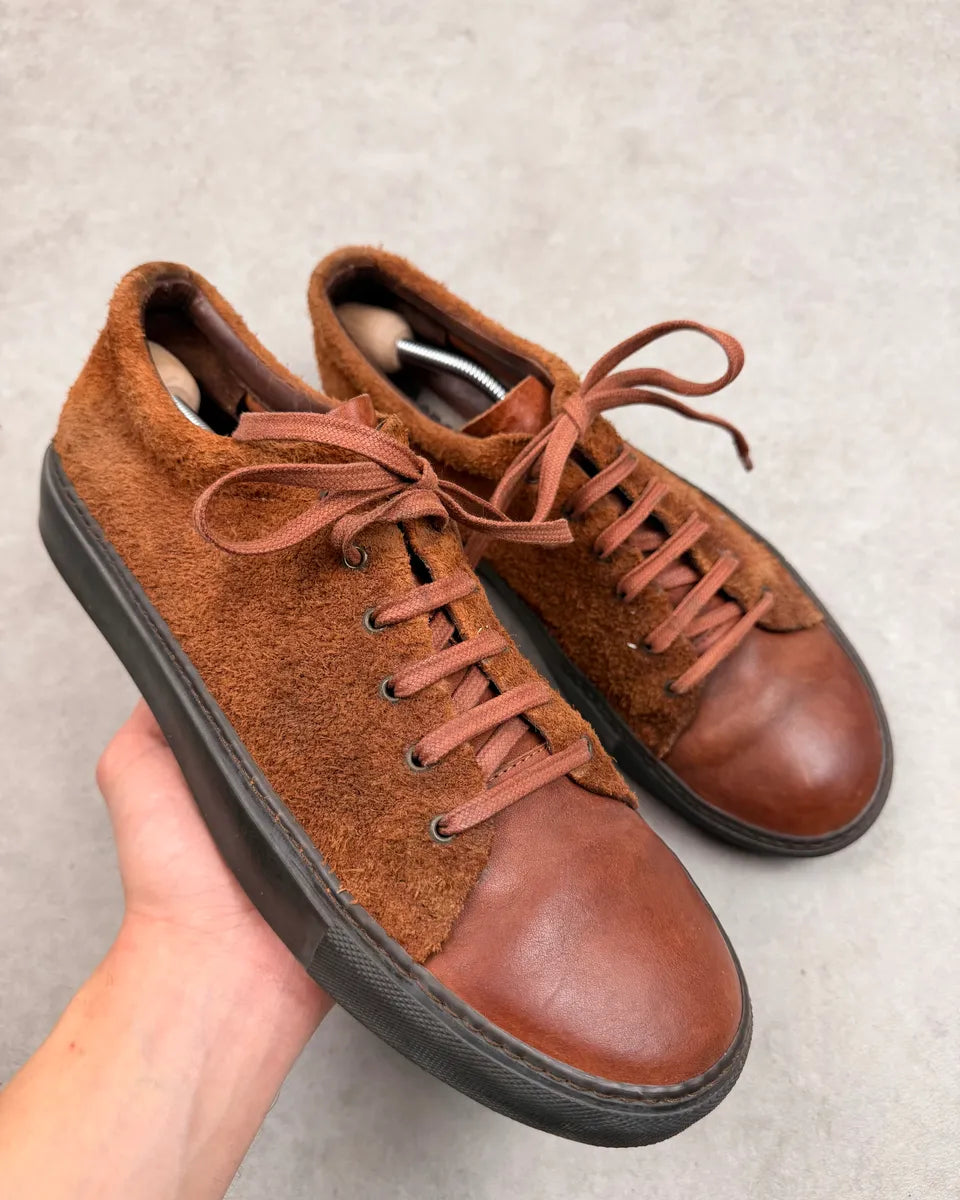 Acne Studios Brown Suede Leather Low Sneakers IjLSEWj 0