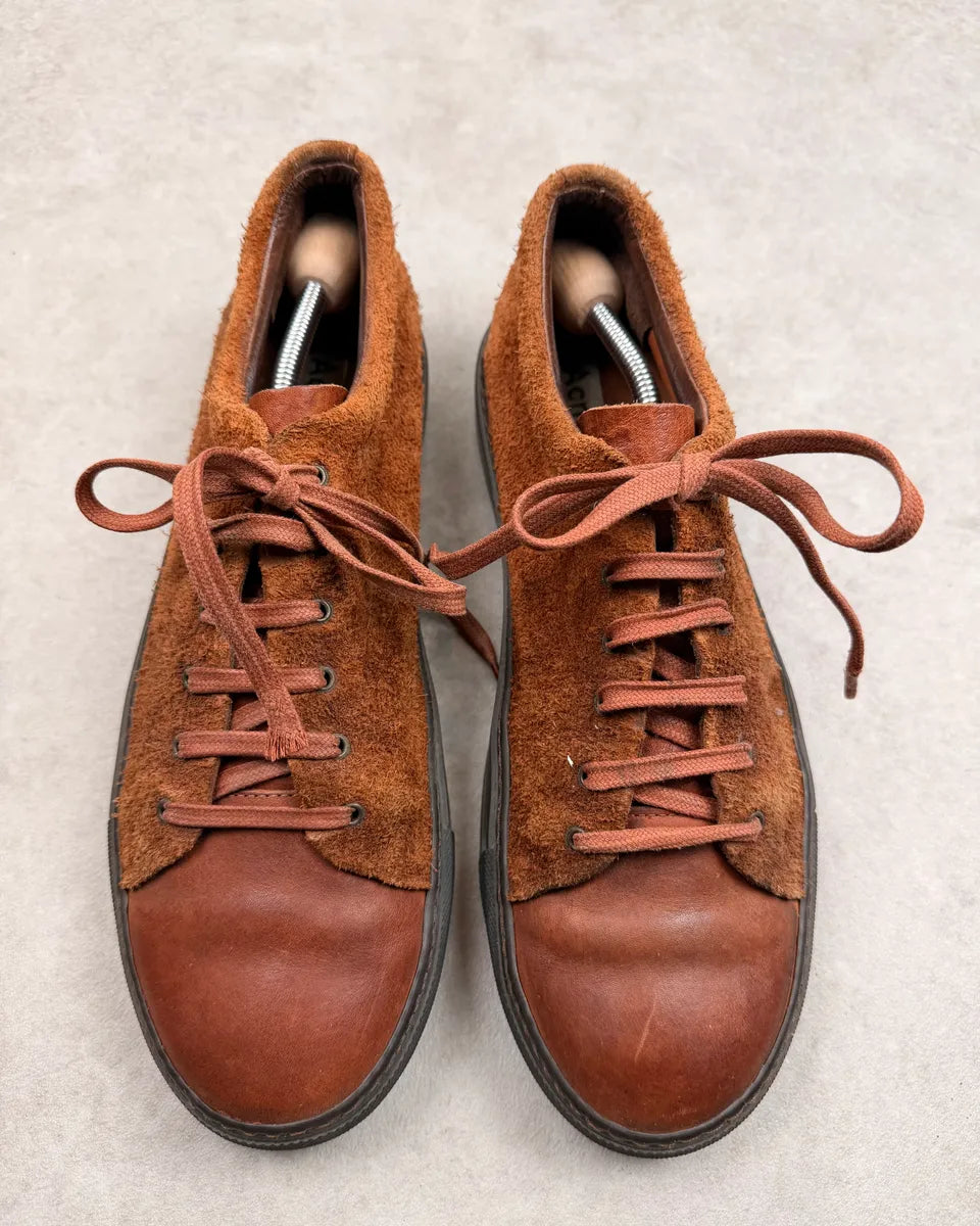Acne Studios Brown Suede Leather Low Sneakers IjLSEWj 1
