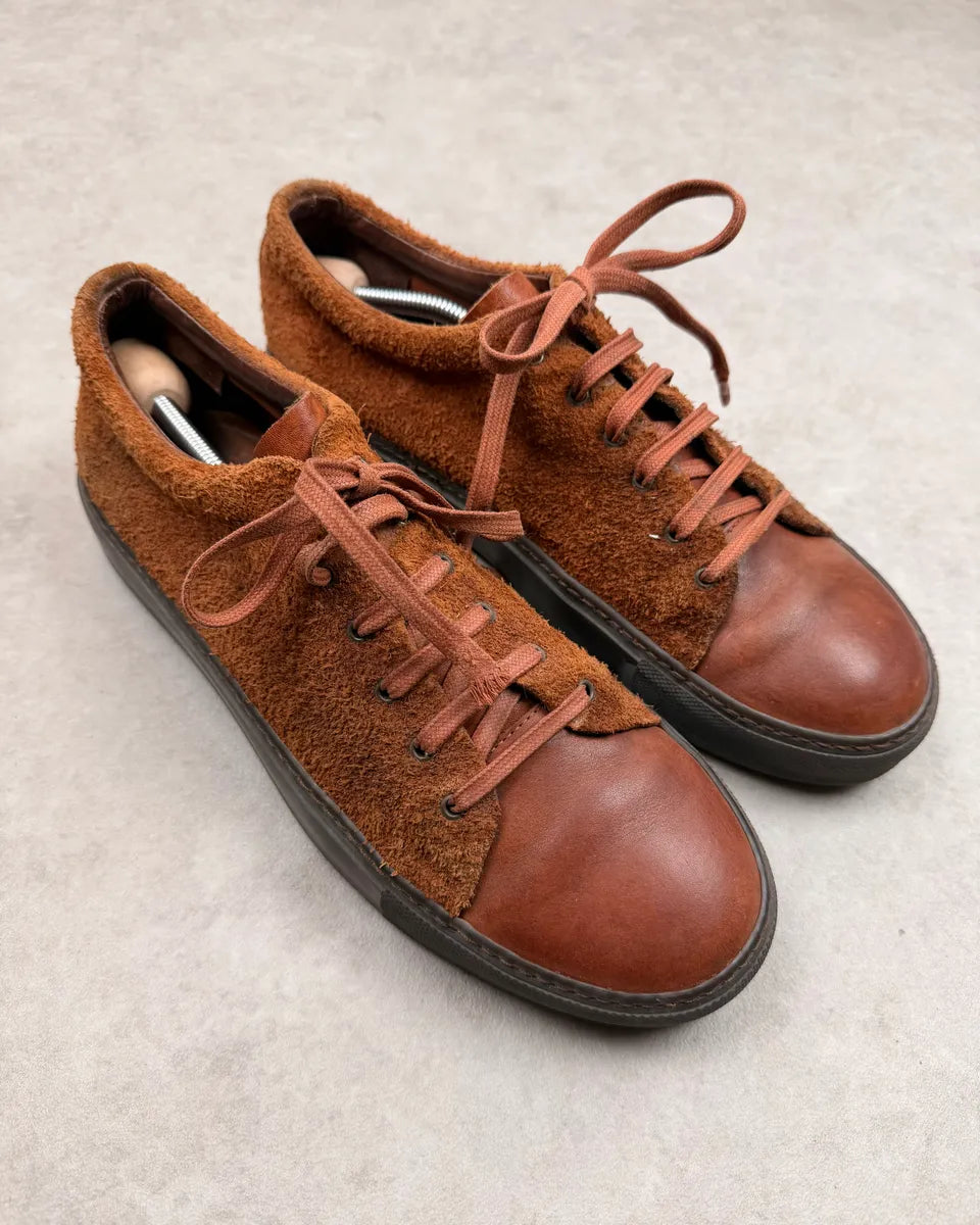 Acne Studios Brown Suede Leather Low Sneakers IjLSEWj 2