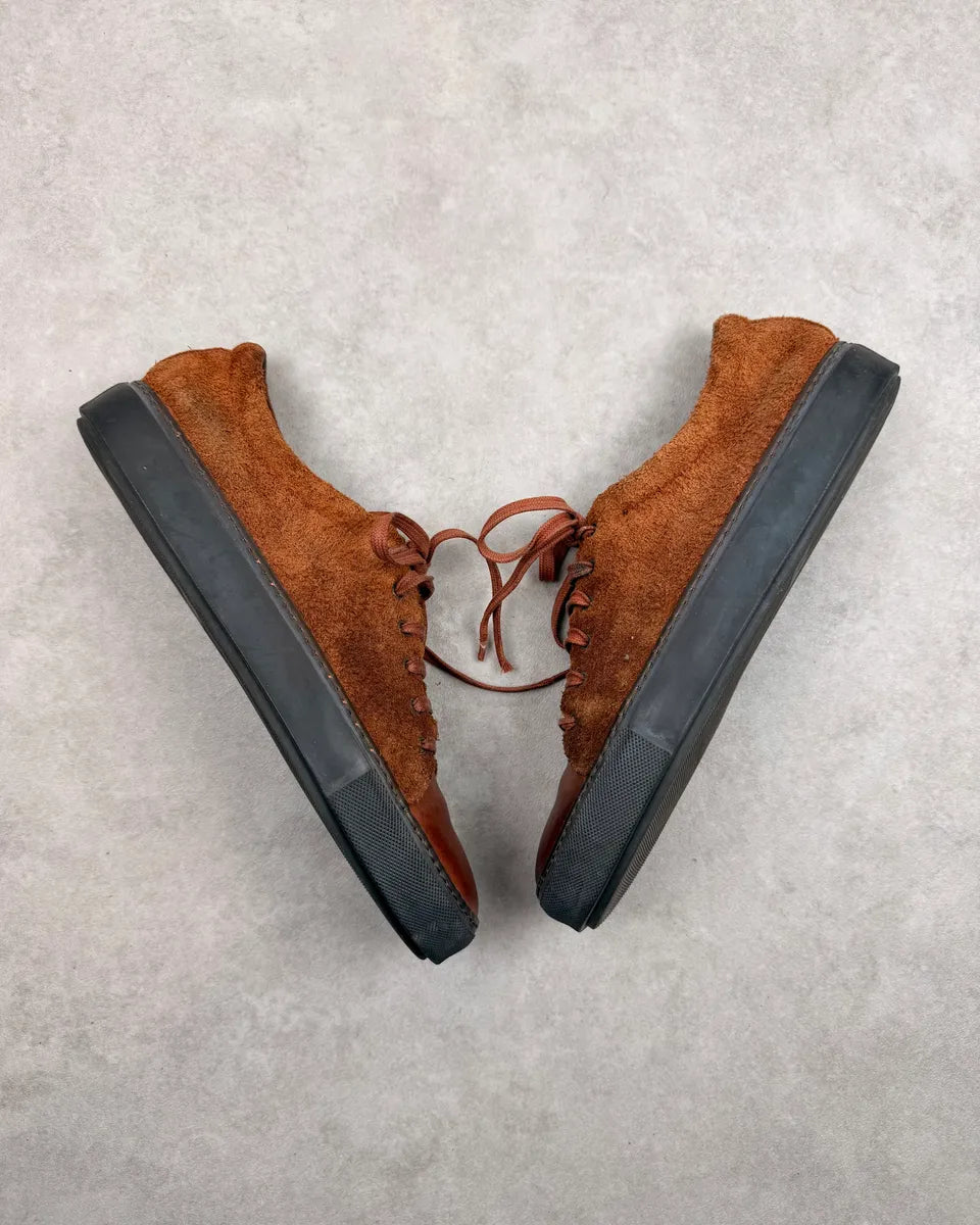 Acne Studios Brown Suede Leather Low Sneakers IjLSEWj 3