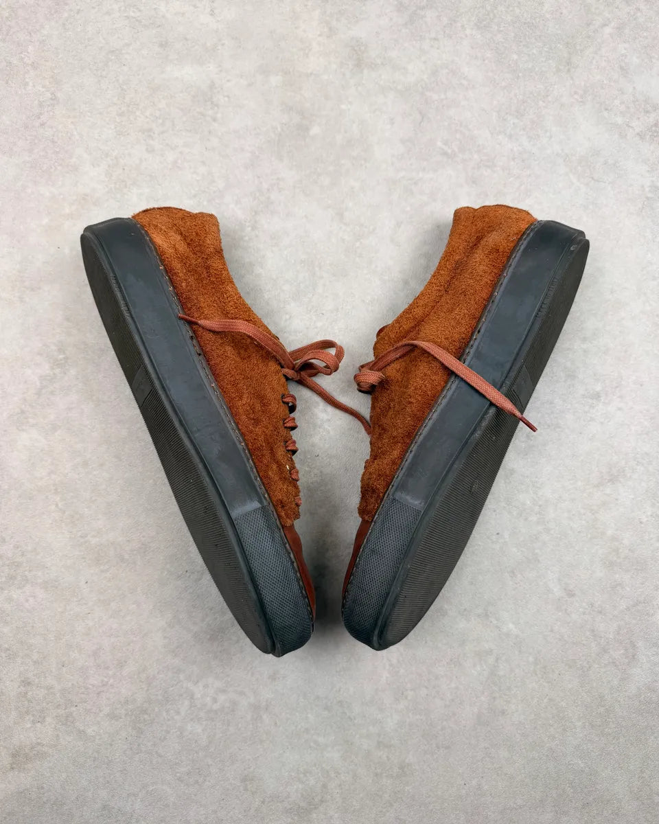 Acne Studios Brown Suede Leather Low Sneakers IjLSEWj 4