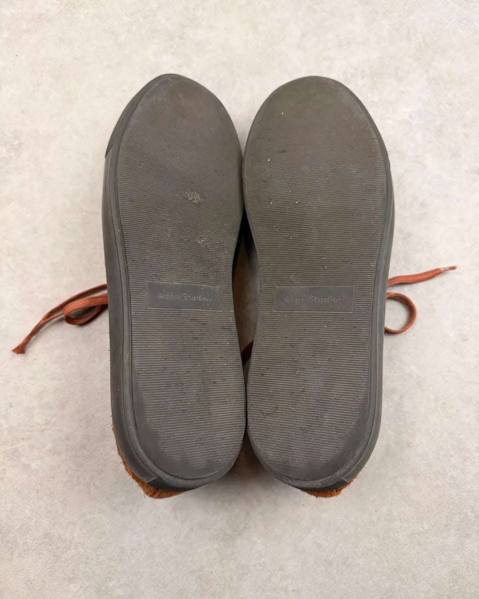 Acne Studios Brown Suede Leather Low Sneakers IjLSEWj 5