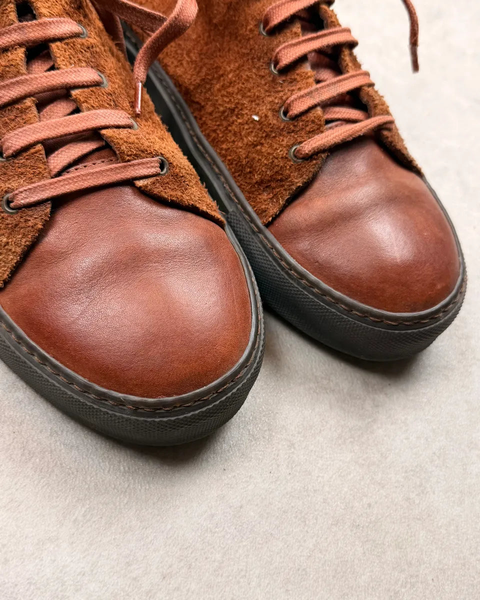 Acne Studios Brown Suede Leather Low Sneakers IjLSEWj 7