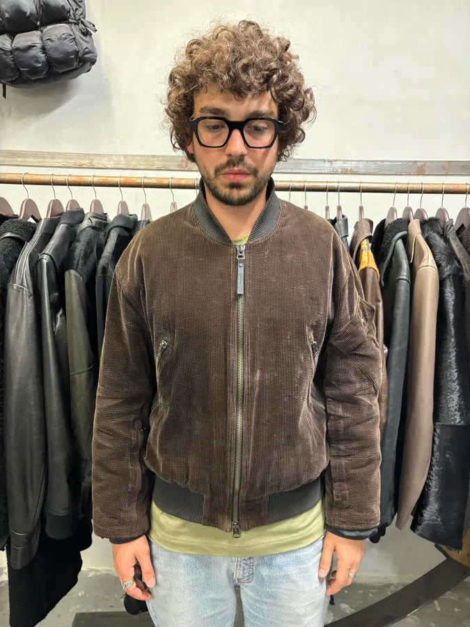Acne Studios Brown Velvet Bomber Jacket yEdTGEc 1