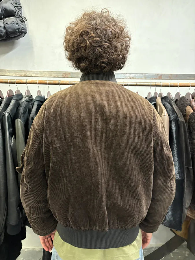 Acne Studios Brown Velvet Bomber Jacket yEdTGEc 2