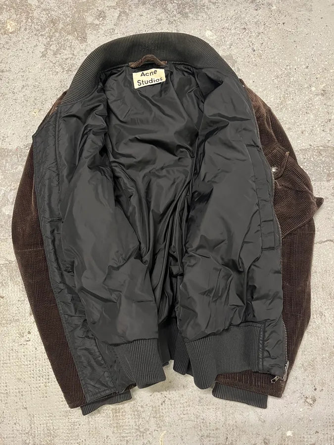 Acne Studios Brown Velvet Bomber Jacket yEdTGEc 5