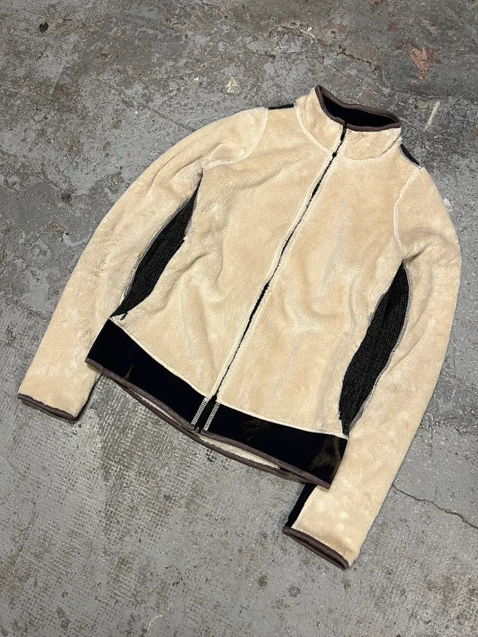 Acne Studios Creamy Tactical Back Fleece Zip-up Jacket (S/M) vuNqNEW 5