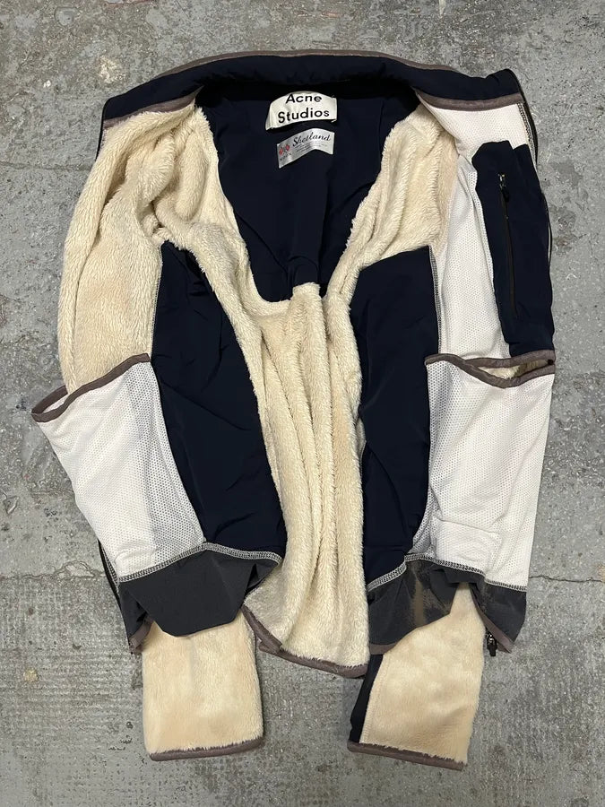 Acne Studios Creamy Tactical Back Fleece Zip-up Jacket (S/M) vuNqNEW 7