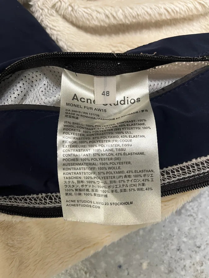 Acne Studios Creamy Tactical Back Fleece Zip-up Jacket (S/M) vuNqNEW 8