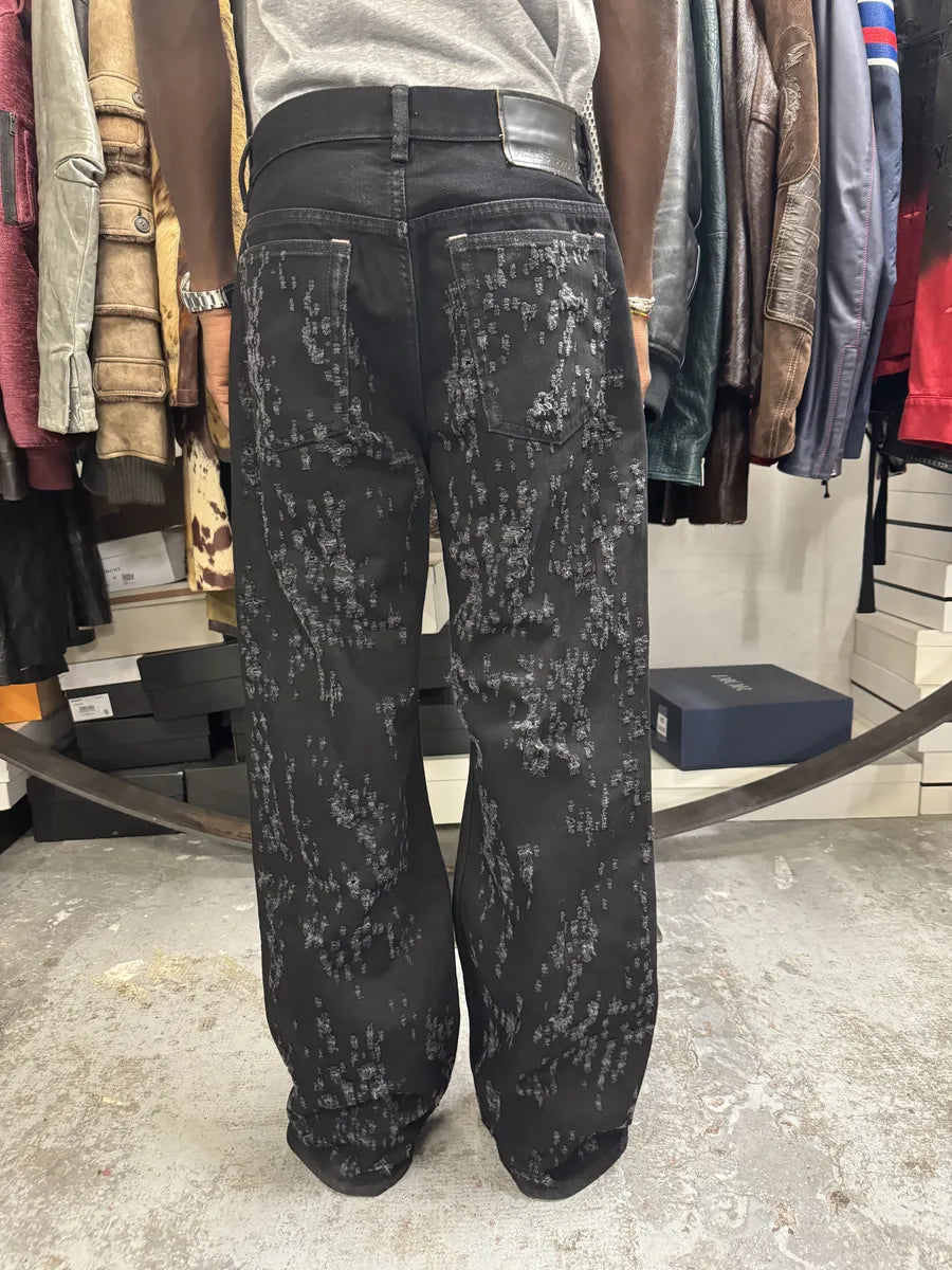 Acne Studios Distressed Holes Black Jeans hiXPKzb 1