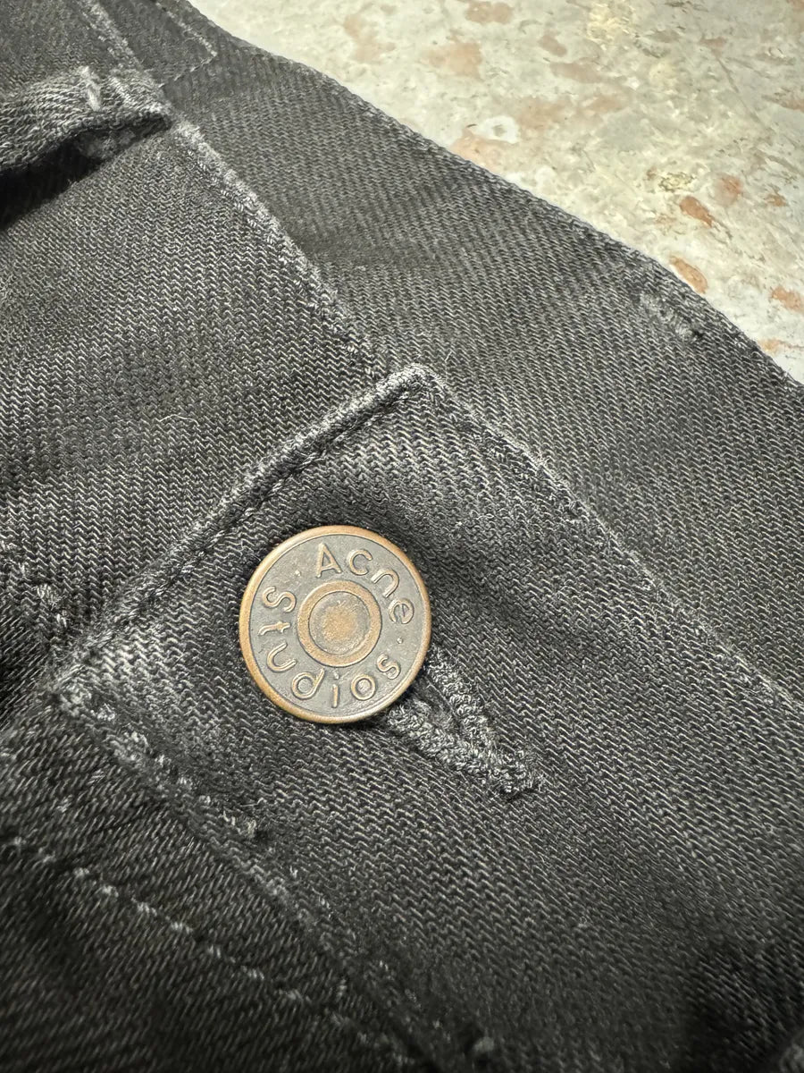 Acne Studios Distressed Holes Black Jeans hiXPKzb 10