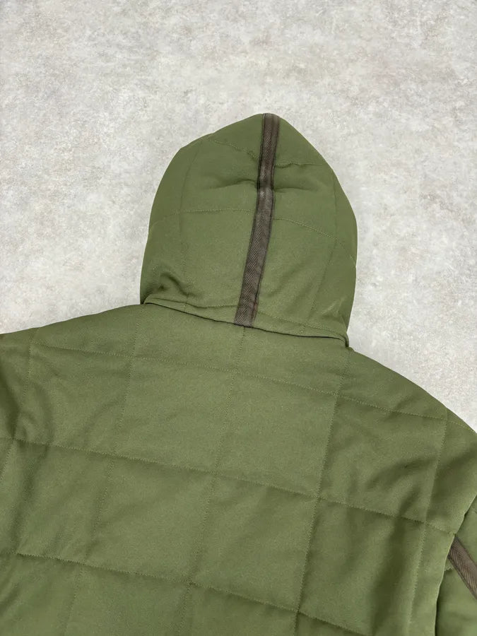 Acne Studios Green Nylon Quilted Puffer Jacket wKFSEyd 5