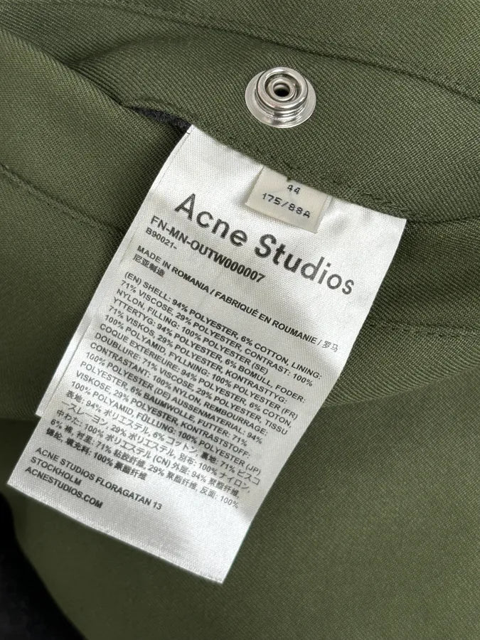 Acne Studios Green Nylon Quilted Puffer Jacket wKFSEyd 8
