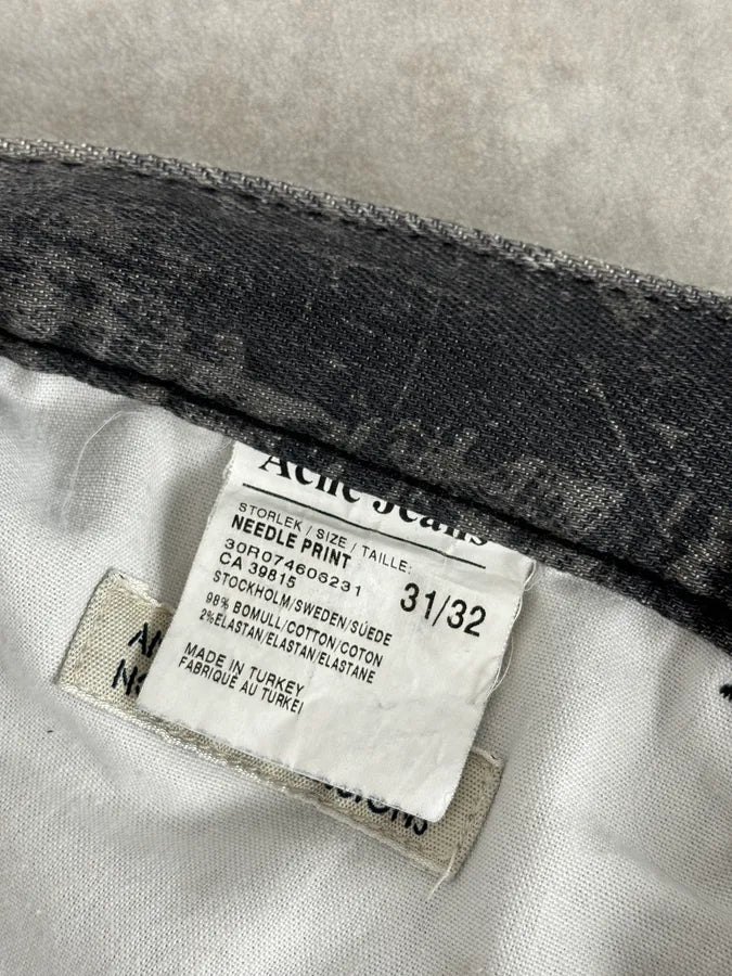Acne Studios Needle Print Grey Effect Jeans YKSGEJt 11