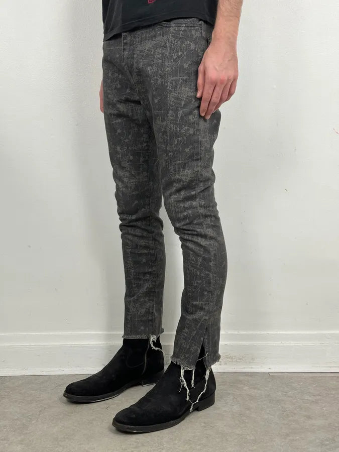 Acne Studios Needle Print Grey Effect Jeans YKSGEJt 2
