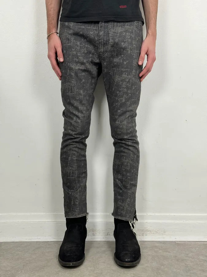 Acne Studios Needle Print Grey Effect Jeans YKSGEJt 1