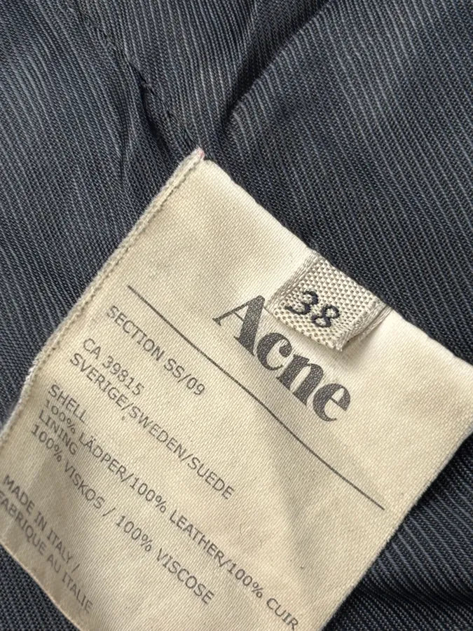 SS2009 Acne Studios Grey Leather Distressed Perfecto Jacket aTmOrYY 9