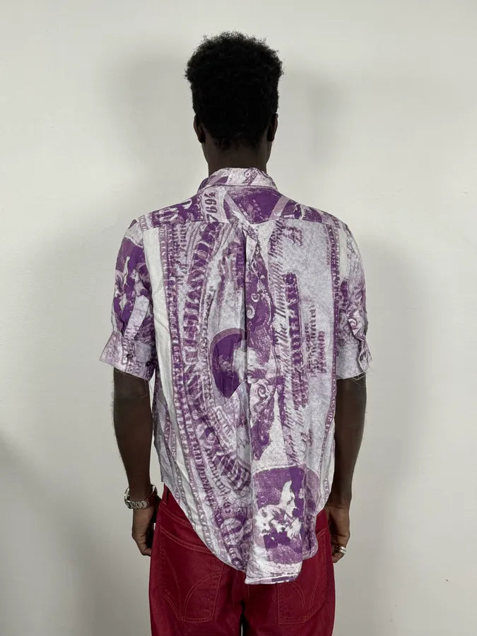 SS2013 Acne Studios Purple Dollar Short Sleeve Shirt  SNJlhOl 1
