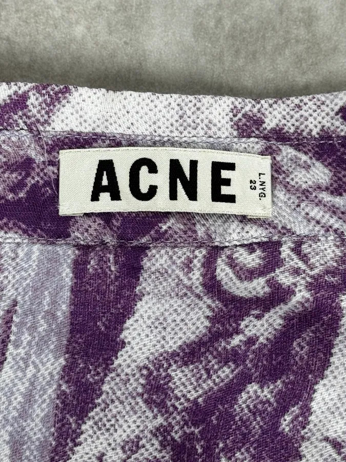 SS2013 Acne Studios Purple Dollar Short Sleeve Shirt  SNJlhOl 9