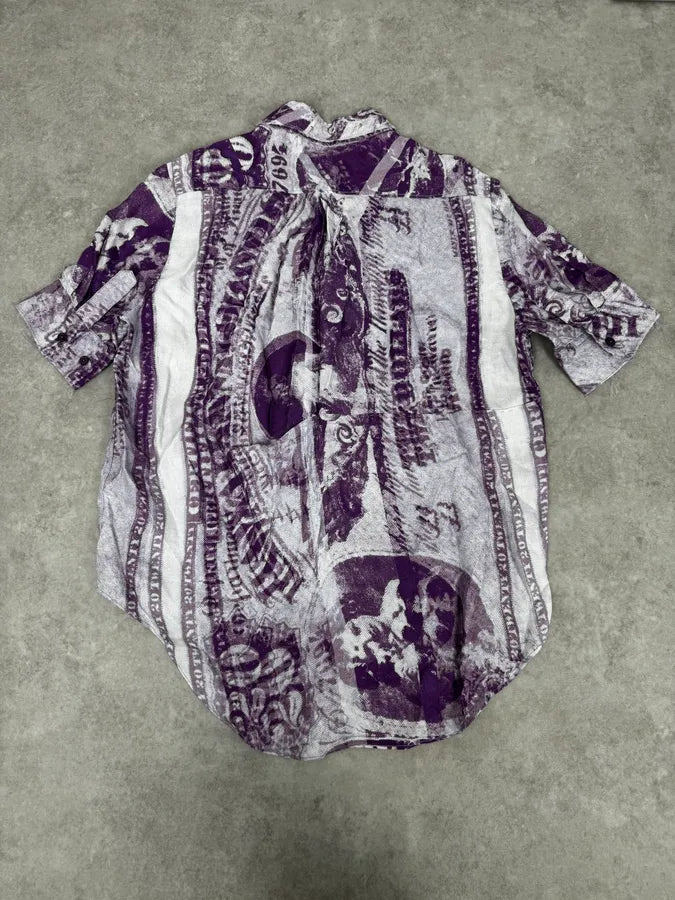 SS2013 Acne Studios Purple Dollar Short Sleeve Shirt  SNJlhOl 3