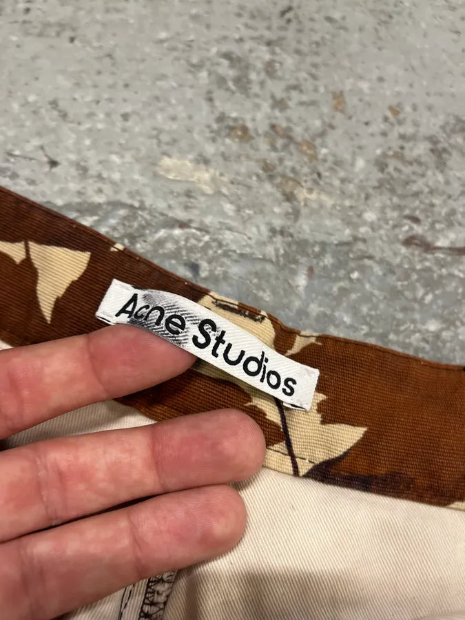 Acne Studios Leaf Brown Shorts (M) aWjpQPu 9