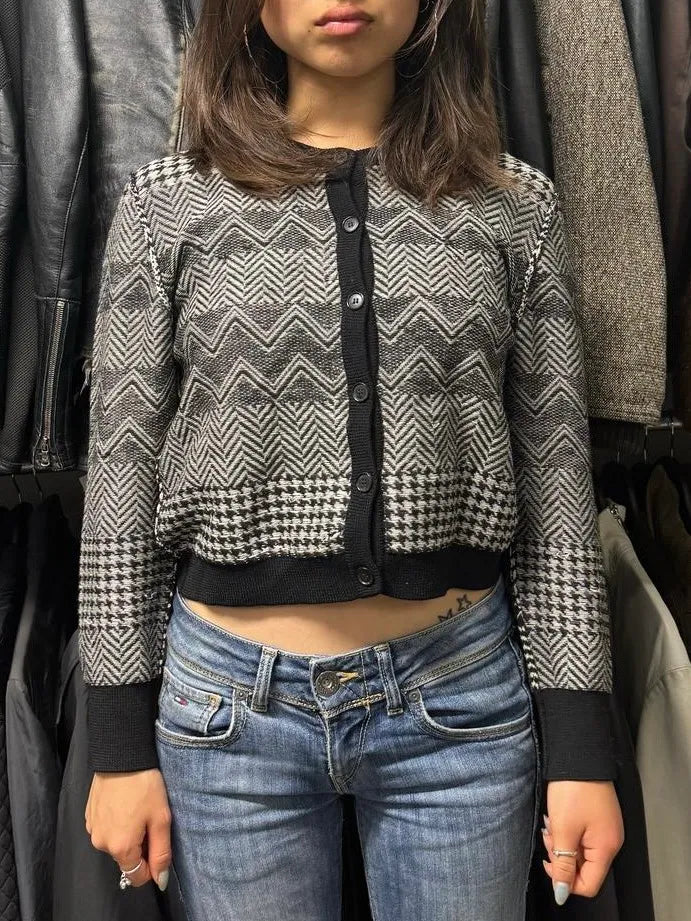 Acne Studios Light Minimalistic Patterned White Cardigan (S) FJXives 1