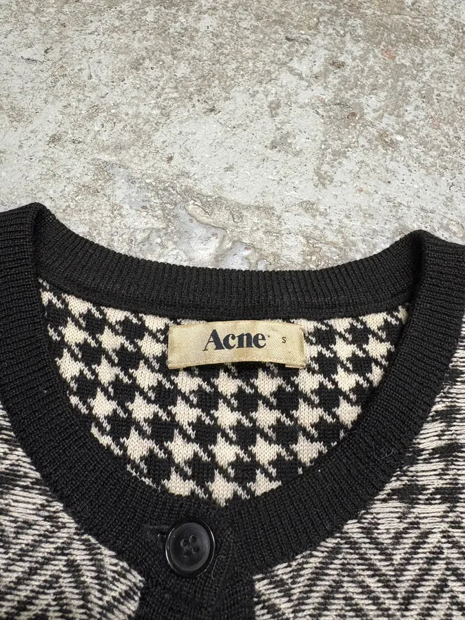 Acne Studios Light Minimalistic Patterned White Cardigan (S) FJXives 7