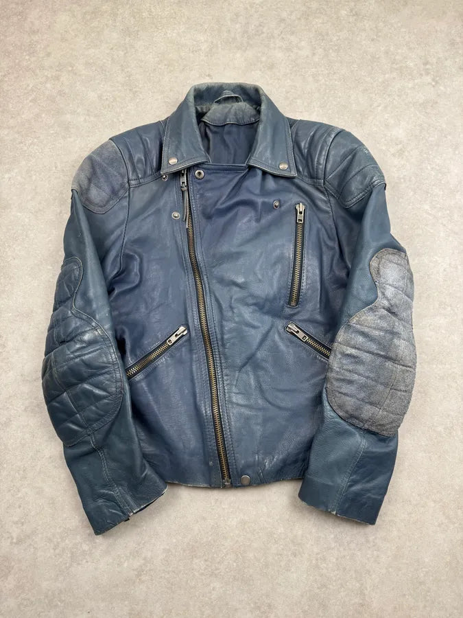 AW2010 Acne Studios Navy Eroded Biker Perfecto Leather Jacket SOUMcgk 3