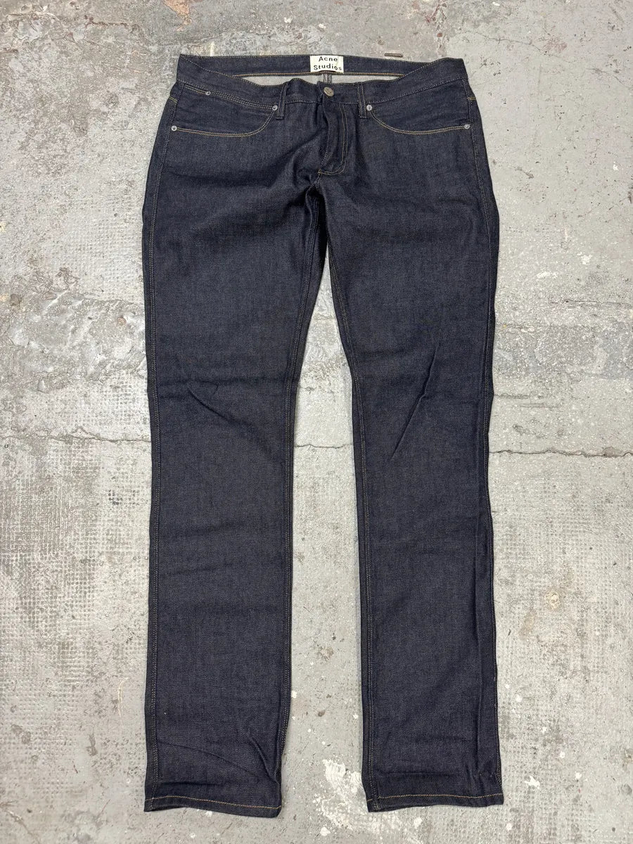 Acne Studios Navy Brut Denim Premium Jeans (L) IAoGEsx 2