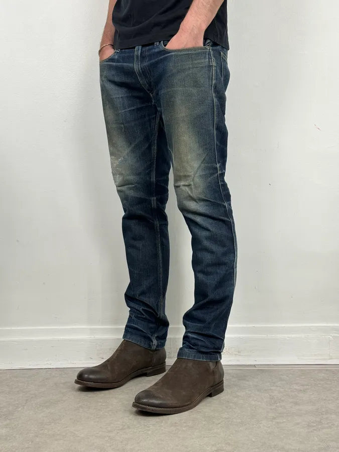 Acne Studios Navy Faded Rebel Denim Jeans MkaiEfl 1
