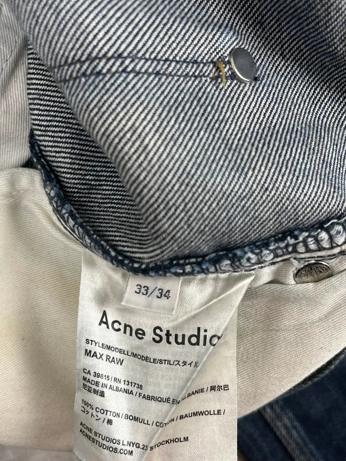 Acne Studios Navy Faded Rebel Denim Jeans MkaiEfl 11