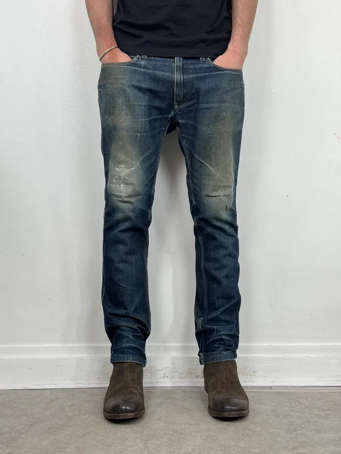 Acne Studios Navy Faded Rebel Denim Jeans MkaiEfl 2