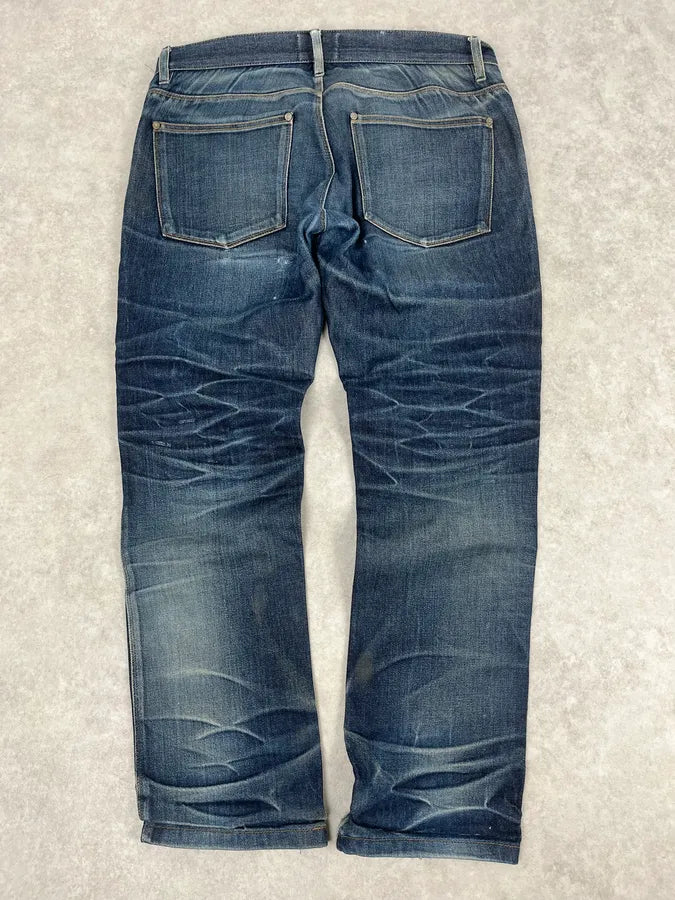 Acne Studios Navy Faded Rebel Denim Jeans MkaiEfl 6