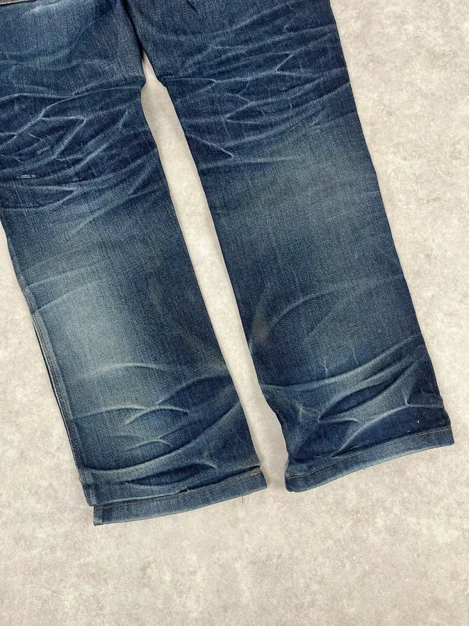 Acne Studios Navy Faded Rebel Denim Jeans MkaiEfl 8