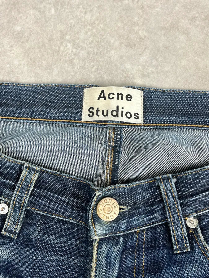 Acne Studios Navy Faded Rebel Denim Jeans MkaiEfl 9
