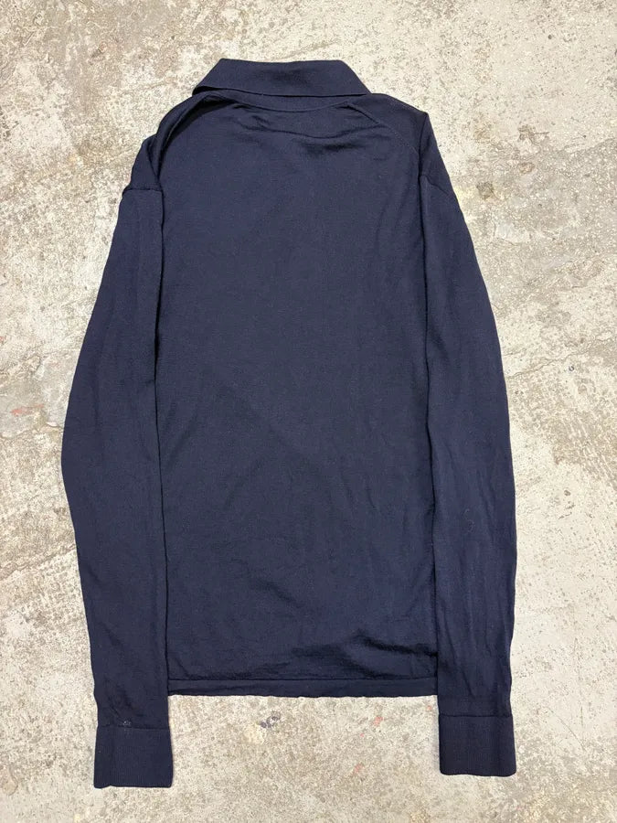 Acne Studios Navy Polo Sweater (S) AjcIvnb 5
