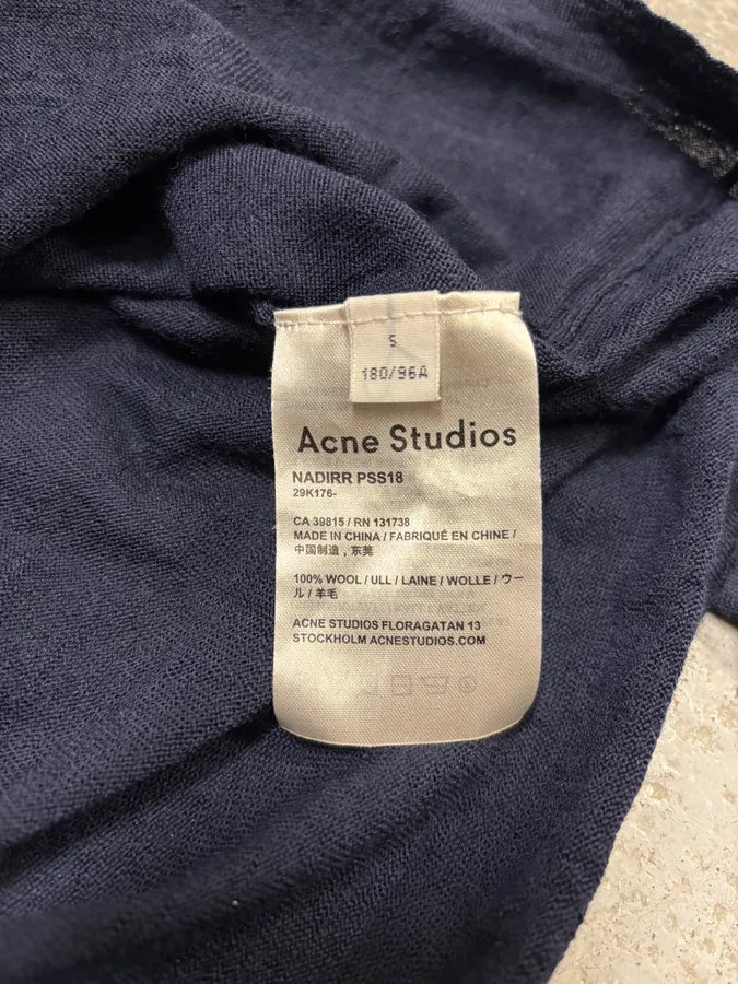 Acne Studios Navy Polo Sweater (S) AjcIvnb 7